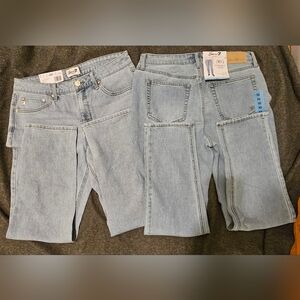 Lot Of 2 Seven7 90's Straight Jeans Blue Women's Size 10 NWT